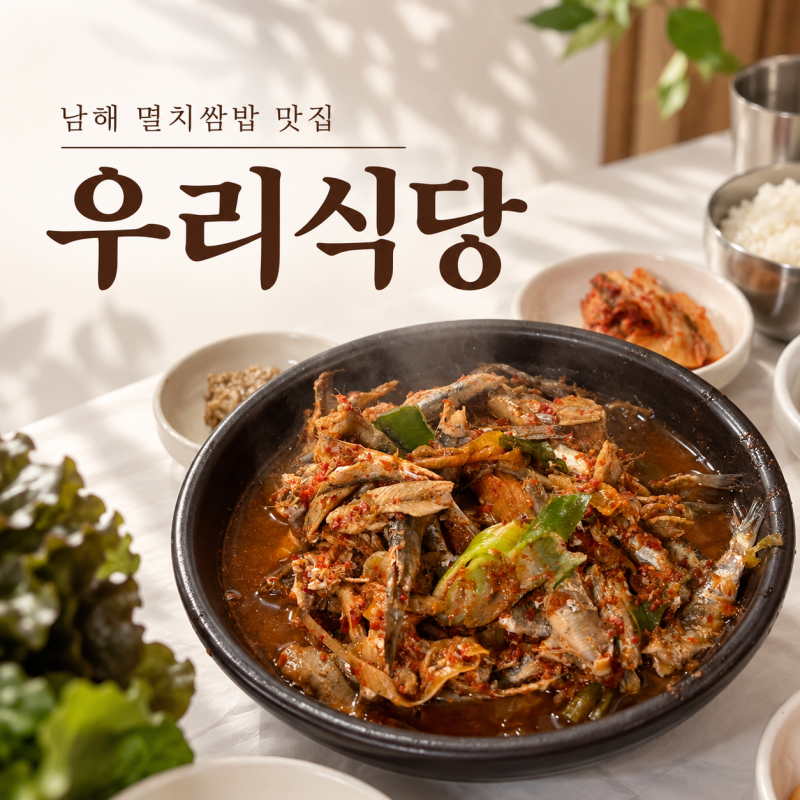 남해 멸치쌈밥 맛집 우리식당｜남해여행 저녁으로 먹어본 후기