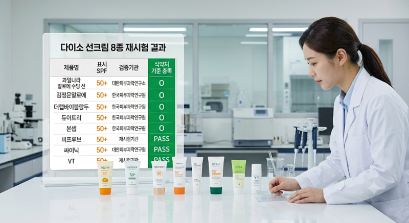 다이소 선크림 논란, 결국 결과 나왔다…8개 제품 다시 검사해보니