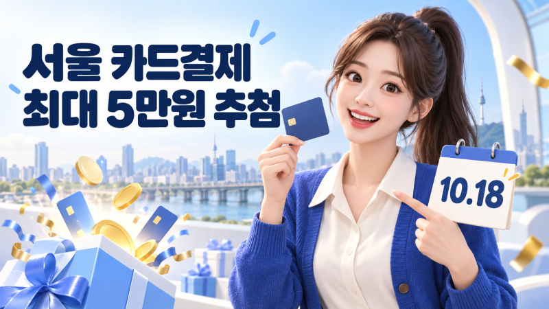 서울 카드결제 추첨, 10월 18일까지 최대 5만원 상품권…이벤트 동의부터