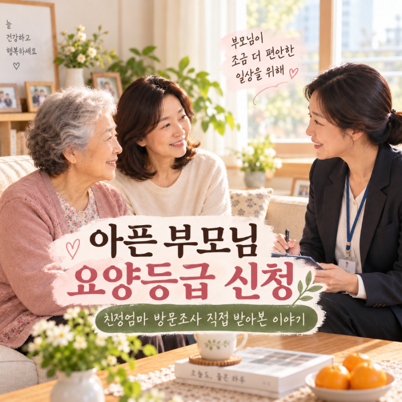 [실제 후기]아픈 부모님 장기요양등급 신청방법 & 친정어머니 방문조사 직접 받아본 후기