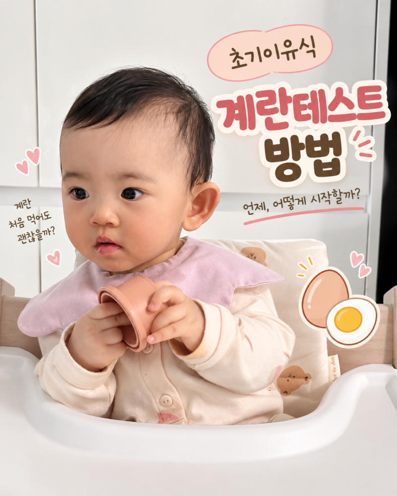 아기 초기이유식 계란 테스트 방법, 땅콩·밀가루는 언제? 알러지 반응까지