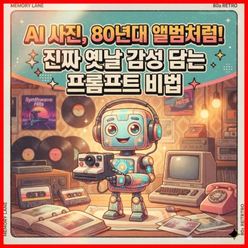 AI 사진, 80년대 앨범처럼! 진짜 옛날 감성 담는 프롬프트 비법