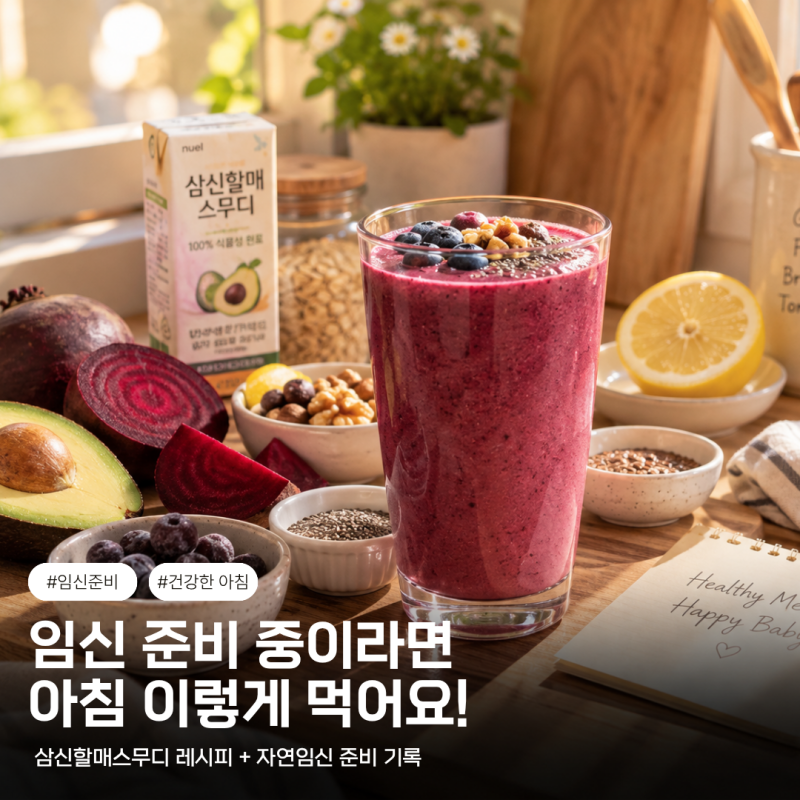 임신준비 중이라면 아침 이렇게 먹어요｜삼신할매스무디 레시피 + 자연임신 준비 기록