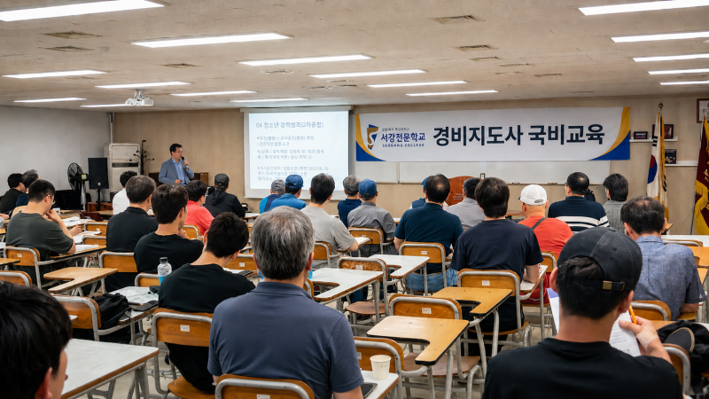 경비지도사 국비교육 10월 15일 개강! 내일배움카드로 자격증 준비하세요