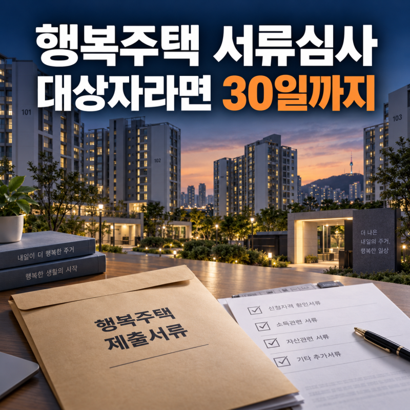 9/28부터 제출 시작! 2026 SH 2차 행복주택 서류 준비 및 등기우편 접수법