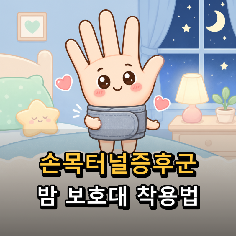 “밤마다 손이 저릴 때” 손목터널증후군 보호대 착용과 진료 신호