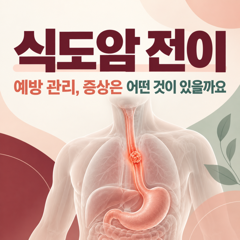 식도암 전이 예방 관리, 증상은 어떤 것이 있을까요