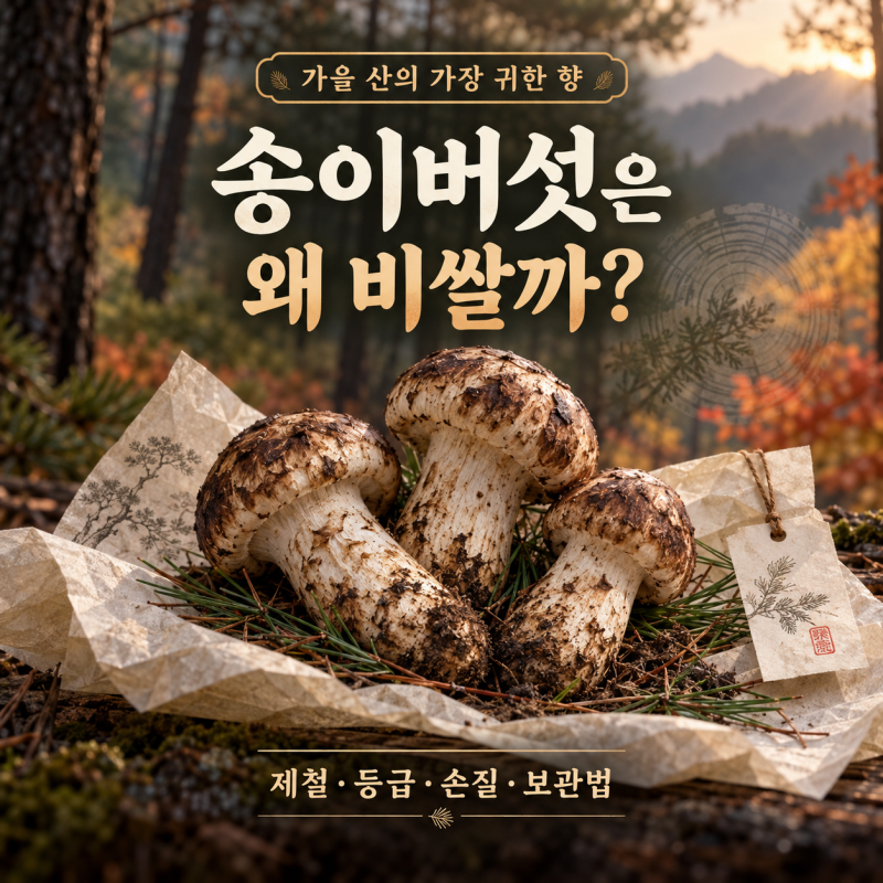 송이버섯 첫 공판 1kg 120만 원, 송이버섯은 왜 이렇게 비쌀까? 제철·등급·손질·보관법