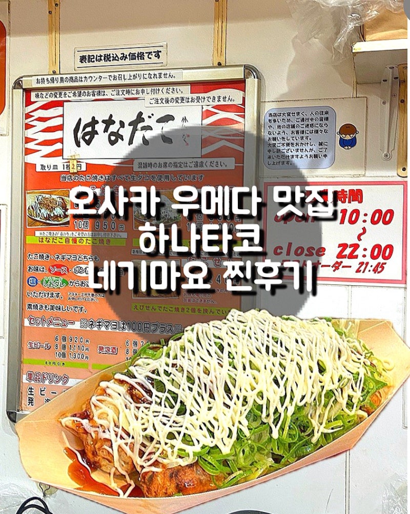 오사카 우메다 맛집 하나타코｜오사카역 타코야키 네기마요 찐후기