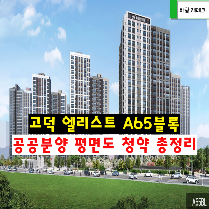 힐스테이트 고덕엘리스트 A65BL 청약 자격 분양가 평면도 총정리
