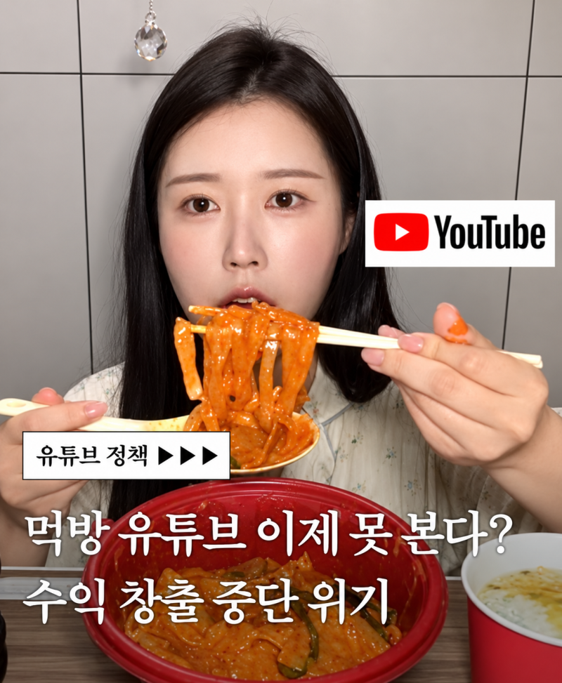 먹방 유튜버 수익 창출 중단, 살빼조·미소가 밝힌 유튜브 폭식 규제