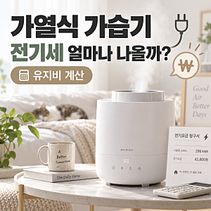 가열식 가습기 전기세 얼마나 나올까? 유지비까지 계산해보니