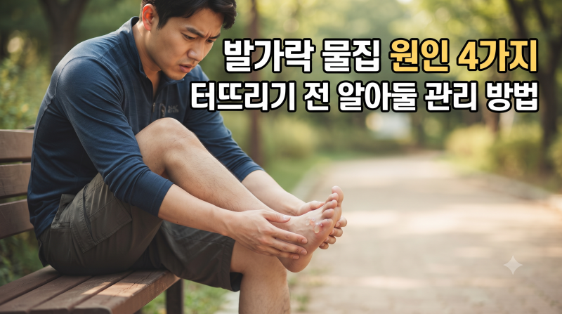 발가락 물집 원인 4가지, 터뜨리기 전 알아둘 관리 방법