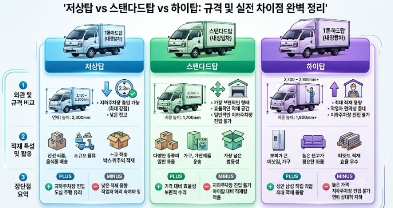 내 사업에 딱 맞는 1톤 내장탑차 높이. 크기. 가격 한방 정리! ( 저상탑, 표준탑-스탠다드, 하....