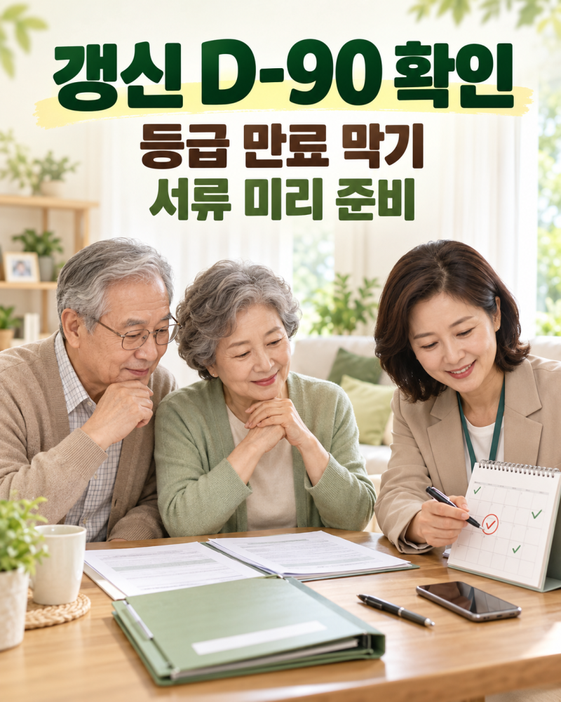 장기요양등급 갱신 신청 시기와 준비서류, 인정기간 놓치지 않는 법