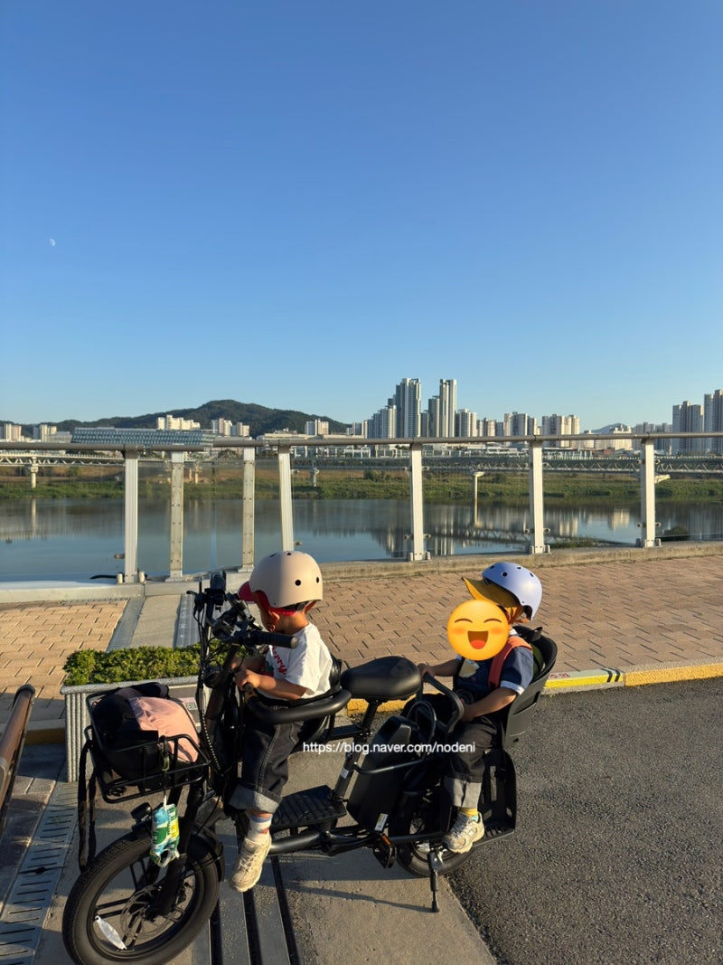 전기자전거 엑스트론 EQ 내돈내산 실주행 후기｜아이 둘 태우고 3인 17km 이동