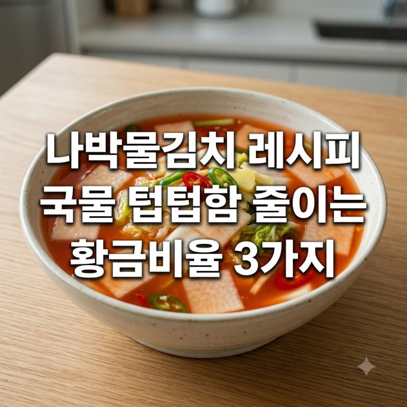 나박물김치 레시피 국물 텁텁함 줄이는 황금비율 3가지