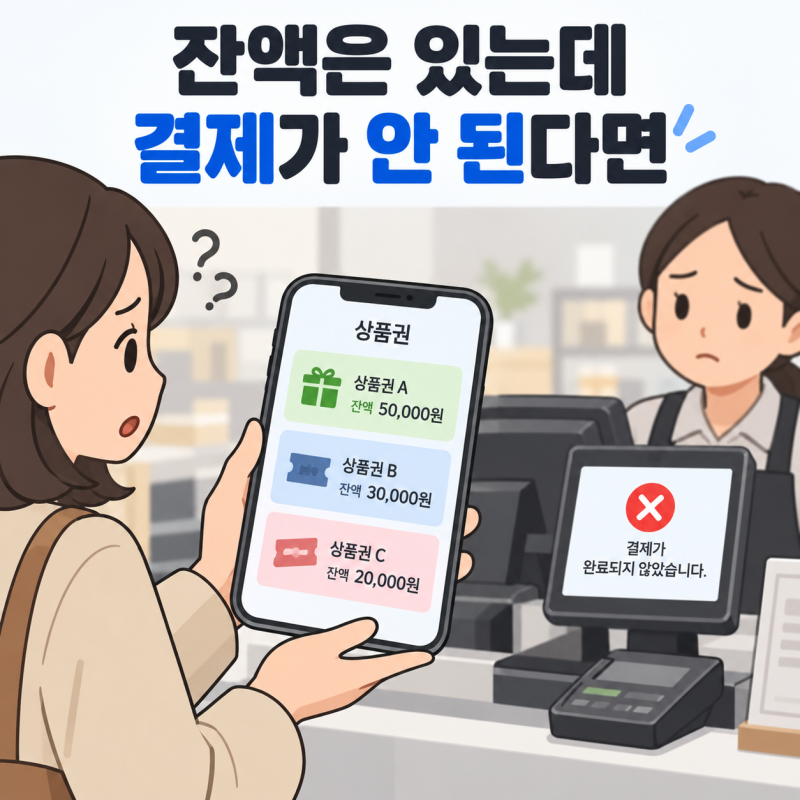 서울페이 잔액 있는데 결제 안 될 때, 상품권 이름부터 다시 보세요