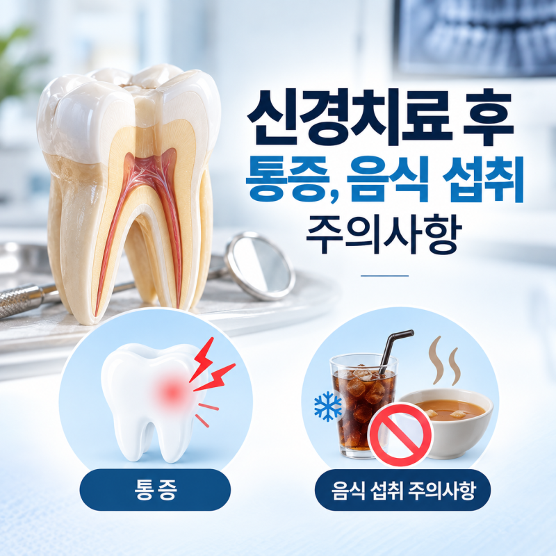 치과에서 어금니 신경치료후 통증 음식 주의사항 정리