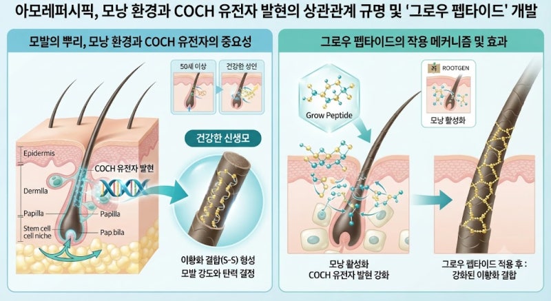 아모레퍼시픽, 모낭 COCH 유전자와 '그로우 펩타이드'로 차세대 헤어케어 시대를 열다