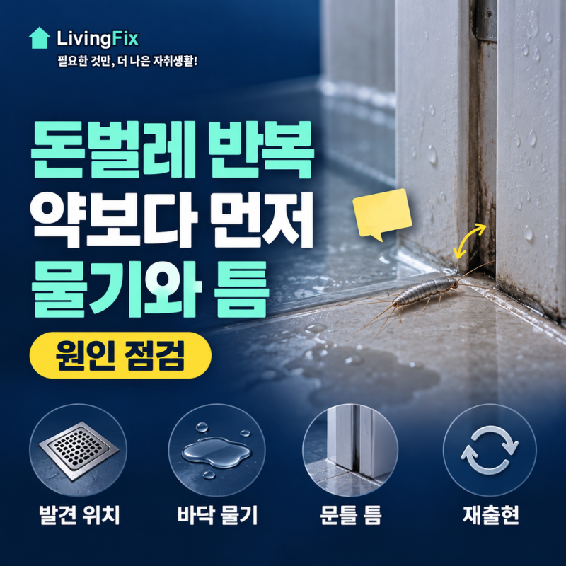 돈벌레 퇴치, 습기보다 먼저 볼 유입 틈