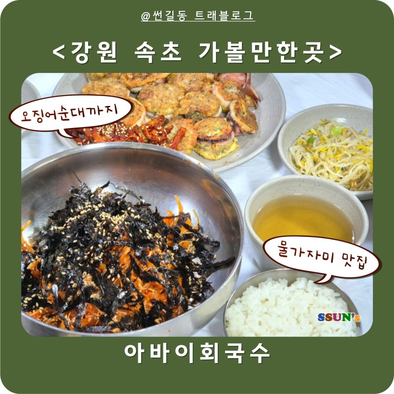 속초 아바이회국수 가자미 회덮밥 웨이팅 맛집