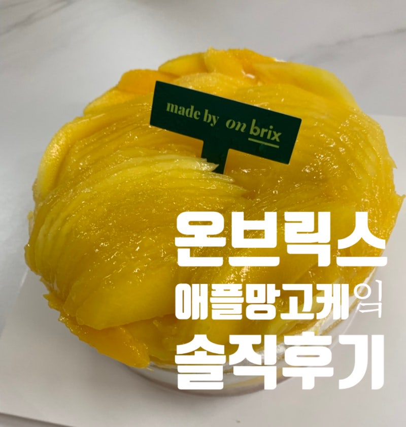 온브릭스 프리미엄 망고케이크 먹어본 후기, 아이들이 반한 애플망고 케이크