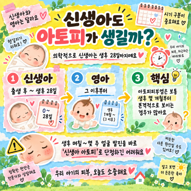 신생아 아토피란? 태열과 같은 걸까｜아기 아토피 시작 시기·피부장벽 원인 정확히 정리