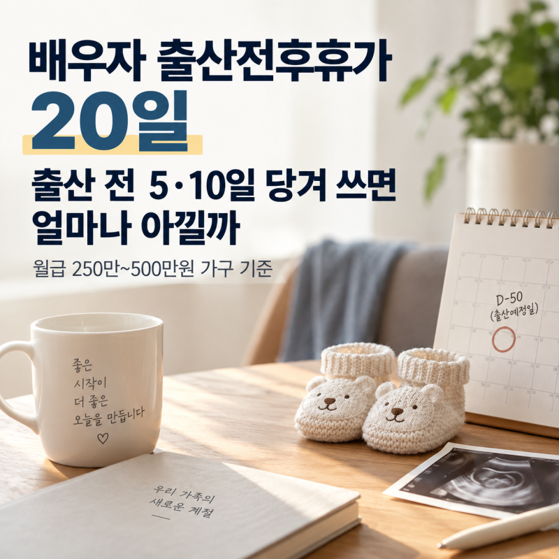 배우자 출산전후휴가 20일｜출산 전 5·10일 쓰면 월급 250만~500만원 얼마 아낄까?