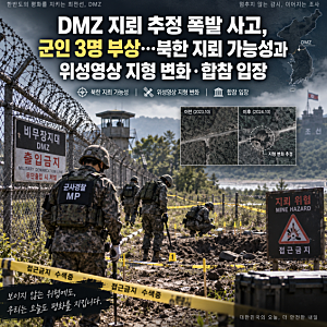 DMZ 지뢰 추정 폭발 사고, 군인 3명 부상…북한 지뢰 가능성과 위성영상 지형 변화·합참 입장