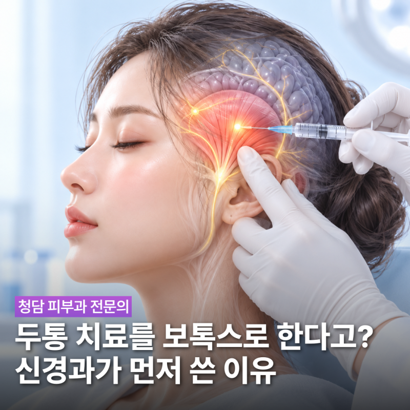 두통 치료를 보톡스로 한다고? 신경과가 먼저 쓴 이유 | 청담 피부과 전문의