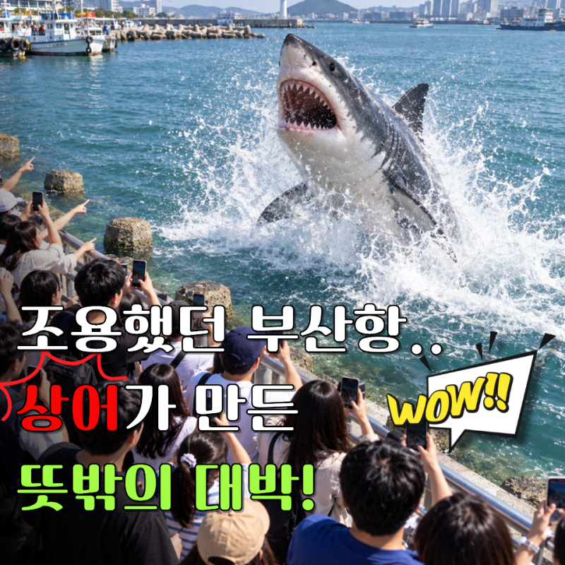 "상어 한 마리가 돈을 벌어줬다?" 부산 북항 상권에 상어 출몰로 생긴 변화