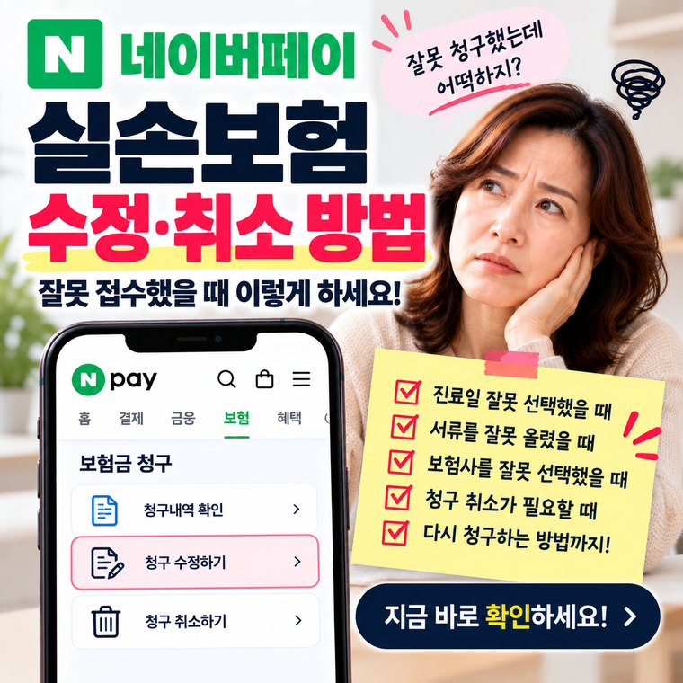 네이버페이 보험금 청구 취소·수정 방법, 잘못 접수했을 때 확인할 것