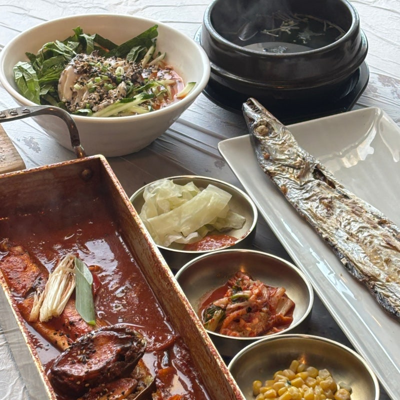 제주 함덕해수욕장 애견동반 맛집 갈치옥 갈치구이 갈치조림 오션뷰