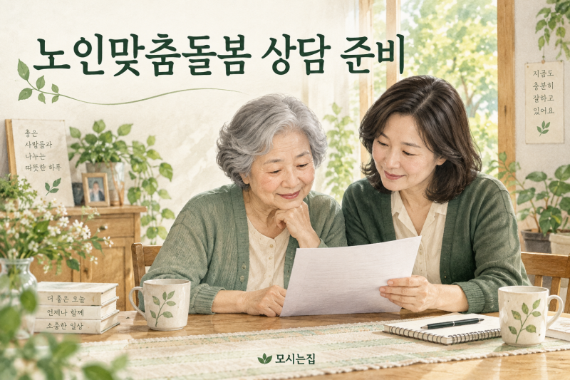 노인맞춤돌봄서비스, 상담 전에 정리할 생활 속 어려움
