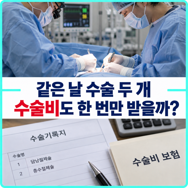 같은 날 수술 두 개 받으면 수술비보험도 한 번만 지급될까?