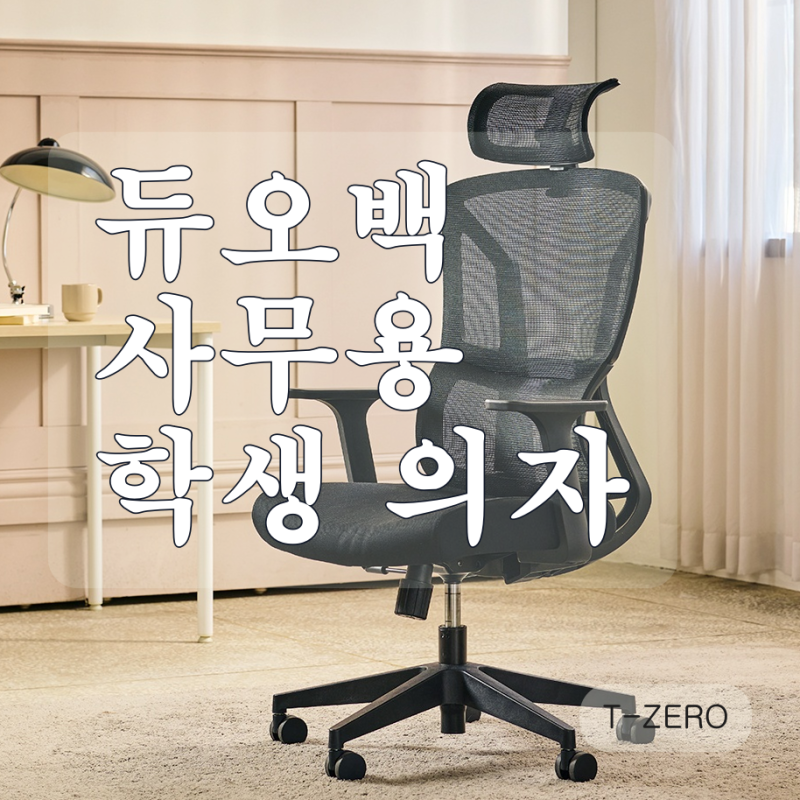 듀오백 T-ZERO 사무용 학생 의자, 사무실과 공부용으로 고를 때 확인할 점