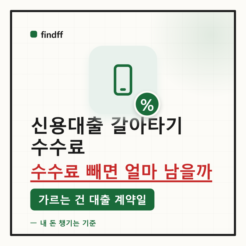 신용대출 갈아타기, 금리 1%p 낮아져도 수수료 빼면 얼마 남을까 — 대출 계약일이 중요한 이....