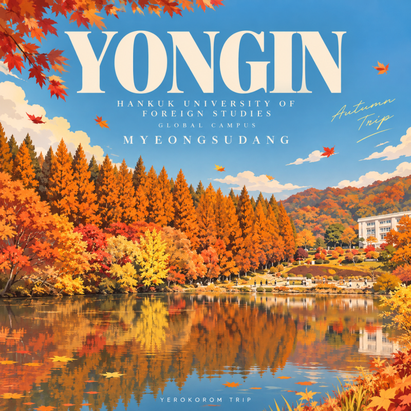 용인 단풍 명소, 한국외대 글로벌캠퍼스 명수당 후기 | 단풍 시기·주차·포토스팟