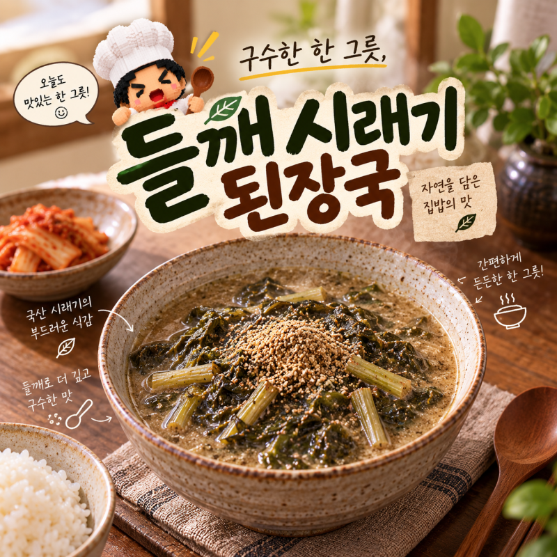 들깨 시래기 된장국, 구수하고 든든한 집밥 한 그릇