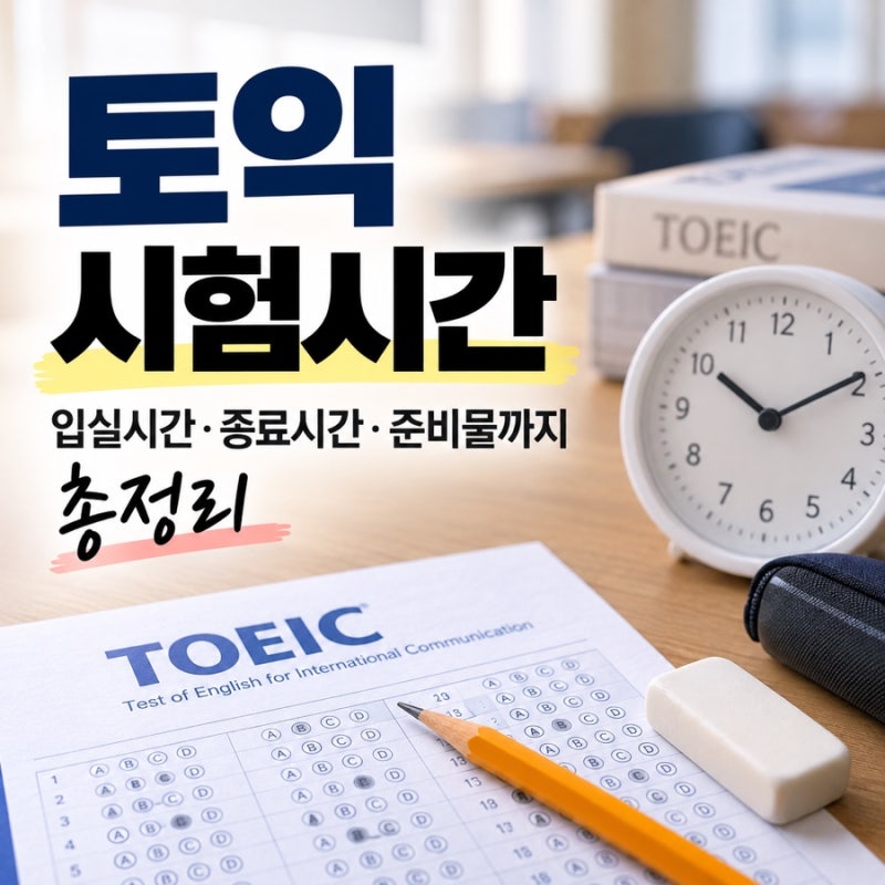 토익 시험시간 몇시간? 입실시간·종료시간·준비물까지 총정리