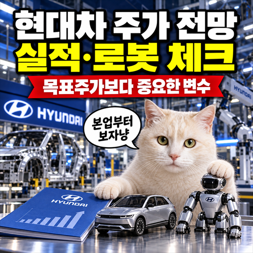현대차 주가 전망, 목표주가보다 먼저 볼 실적·로봇 사업 4가지