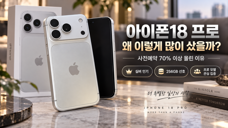 아이폰18 프로 왜 이렇게 많이 샀을까? 사전예약 70% 이상 몰린 이유와 인기 색상·용량 총정리