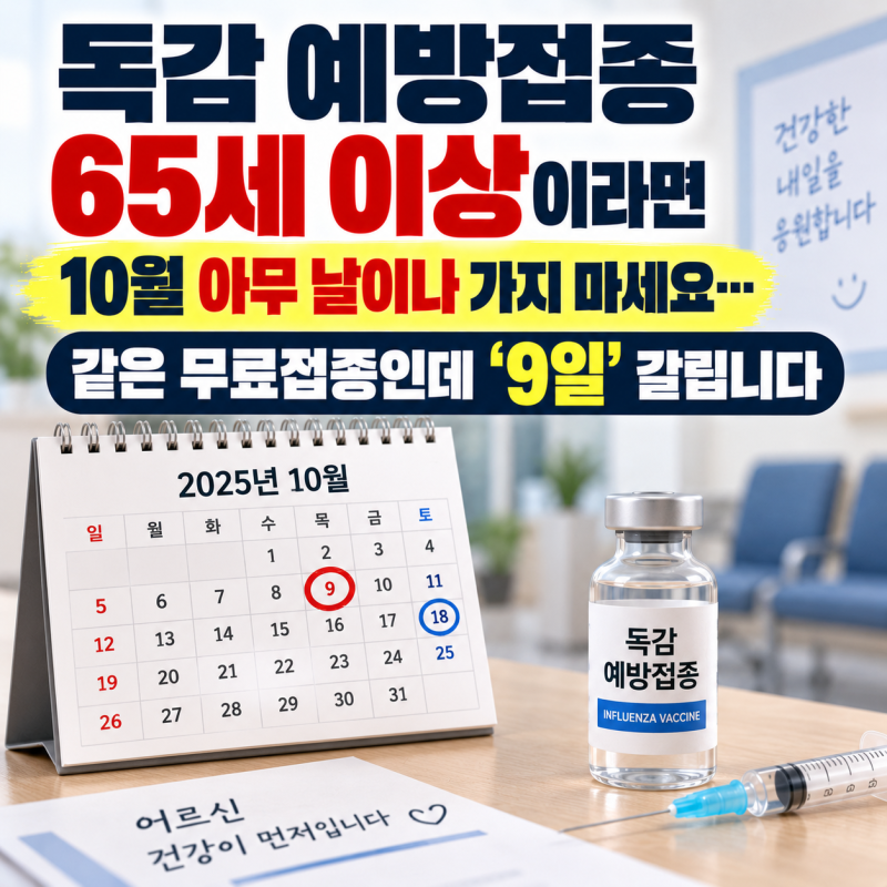 독감 예방접종 65세 이상이라면 10월 아무 날이나 가지 마세요…같은 무료접종인데 ‘9일’ ....