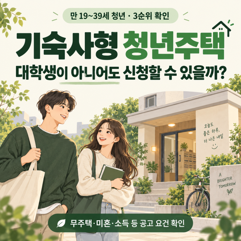 기숙사형 청년주택, 대학생이 아니어도 신청할 수 있을까?