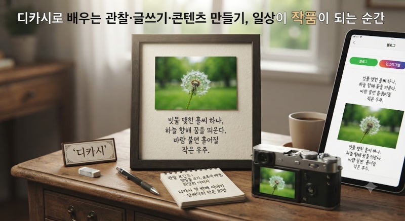 디카시로 배우는 관찰·글쓰기·콘텐츠 만들기, 일상이 작품이 되는 순간