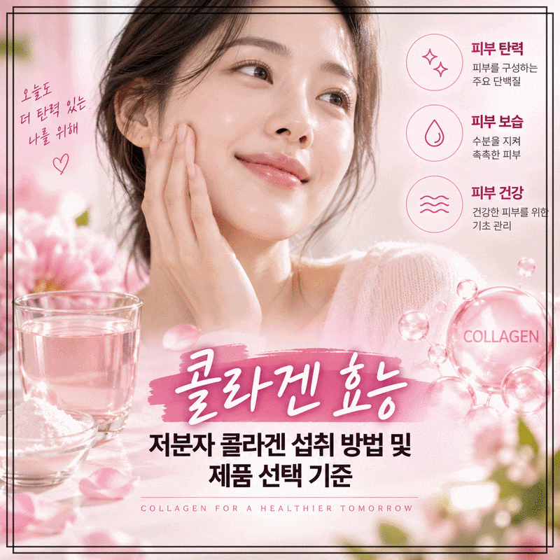 콜라겐효능 저분자 콜라겐 섭취 방법 및 제품 선택 기준
