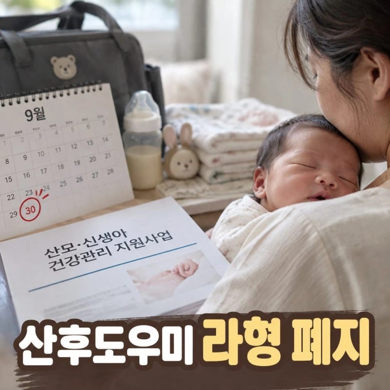 경기도 9월 30일 산후도우미 지원금 라형 폐지