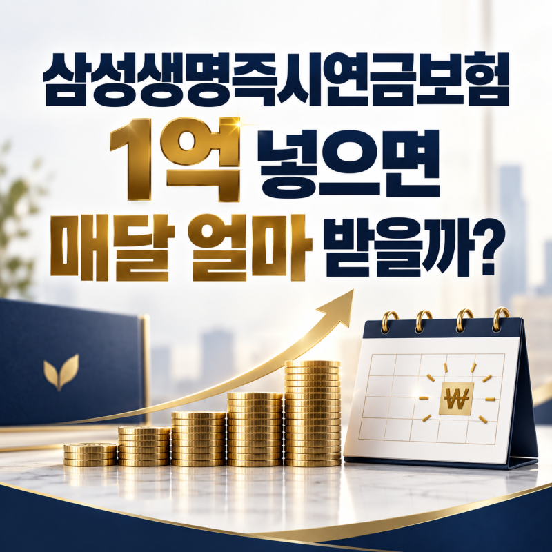 삼성생명즉시연금보험 1억 넣으면 매달 얼마 받을까?