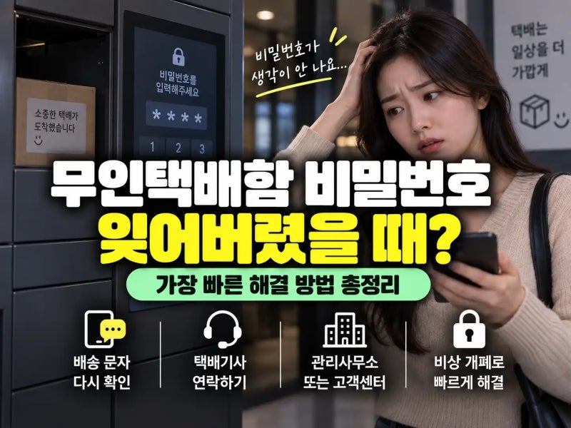 무인택배함 비밀번호 잊어버렸을 때 대처하는 4가지 방법